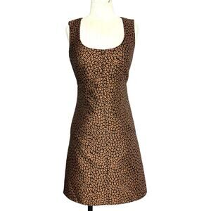 NWOT Kate Spade Flora Leopard Satin Jacquard Mini Dress, 00